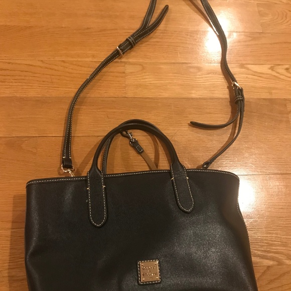 Dooney & Bourke Black Leather Handbag/Crossbody - Picture 7 of 8